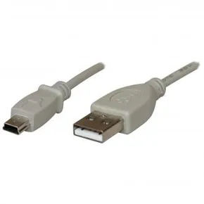 USB-Kabel (2.0), USB A M- USB mini M (5 pin), 3m, schwarz
